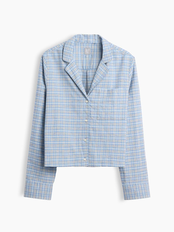 Flannel Crop PJ Shirt