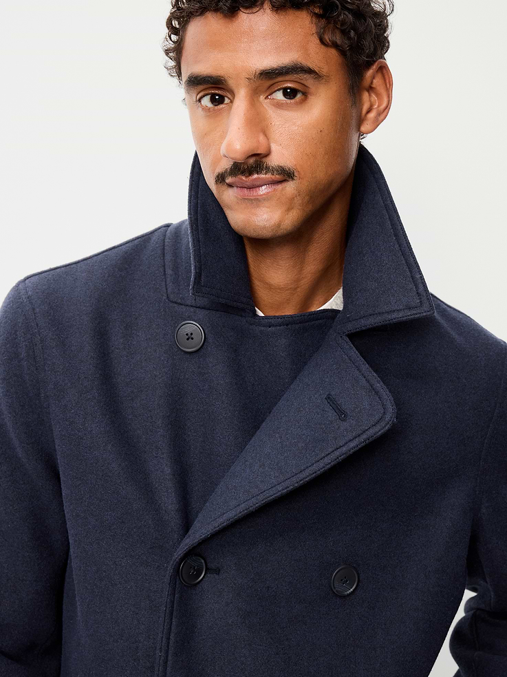 Image 4 of 6, Double-Breasted Classic Peacoat