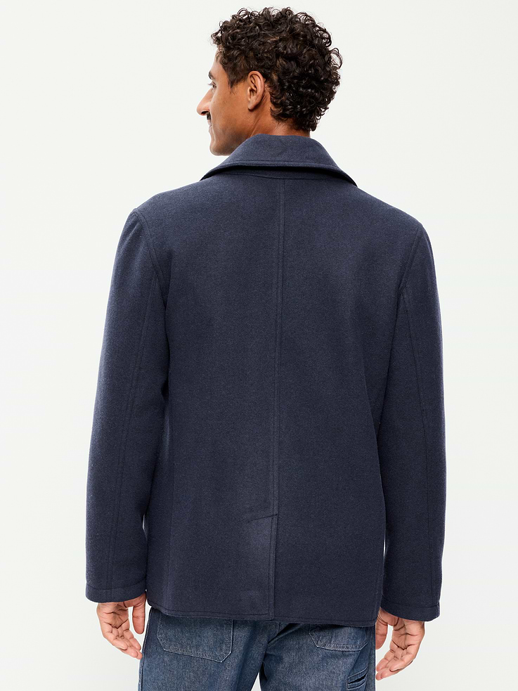 Image 2 of 6, Double-Breasted Classic Peacoat
