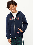 Image 1 of 3, built-in hood, long sleeves, hand-warming pockets, logo graphic, cozy sherpa lining, Product #1186707