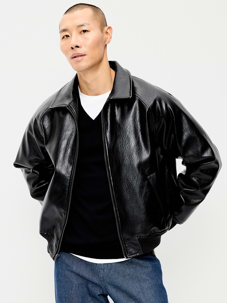 Image 6 of 6, Faux-Leather Jacket