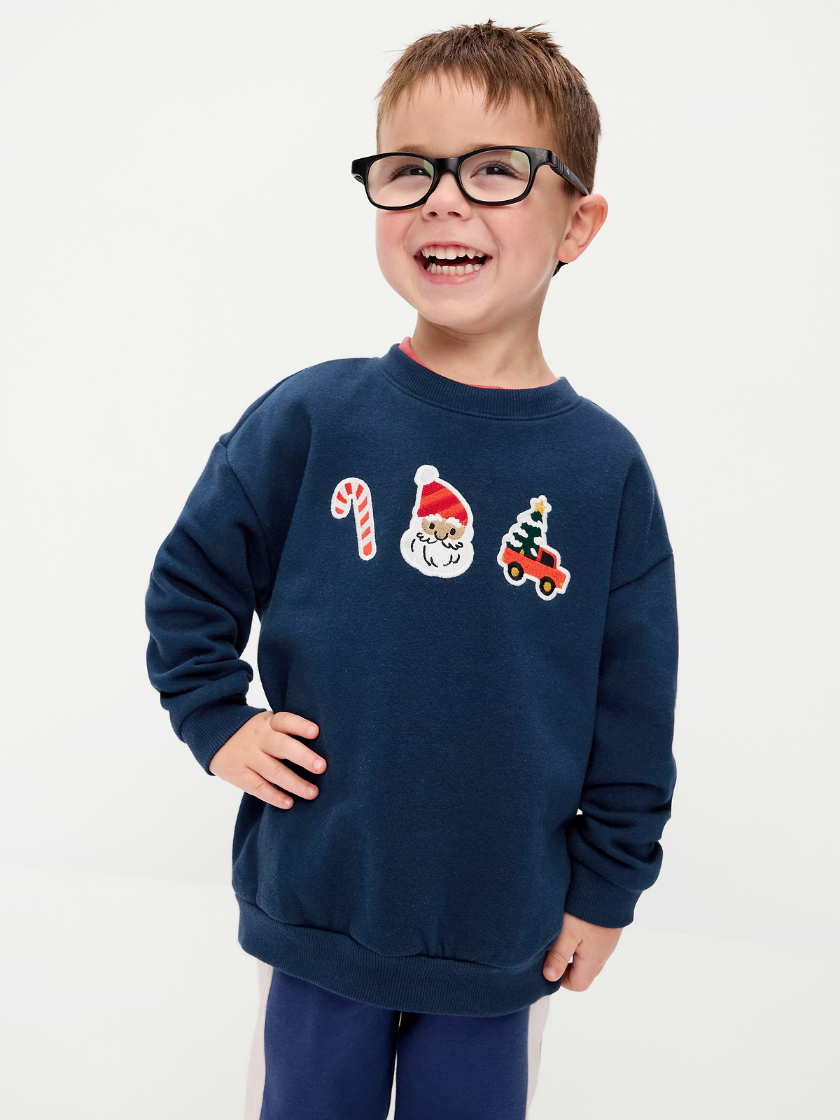 Oversized Long-Sleeve Graphic Sweatshirt for Toddler Boys