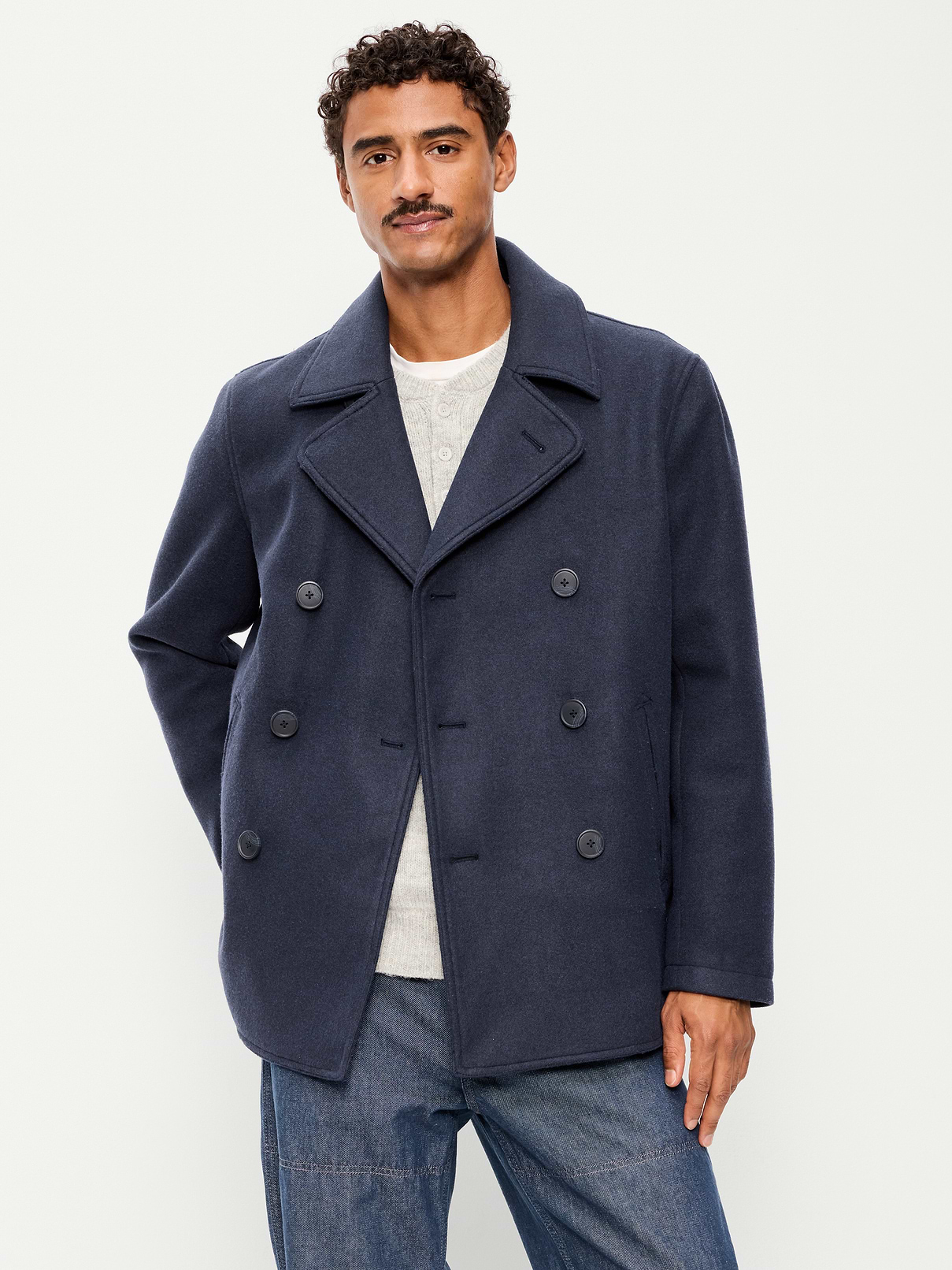 Double-Breasted Classic Peacoat