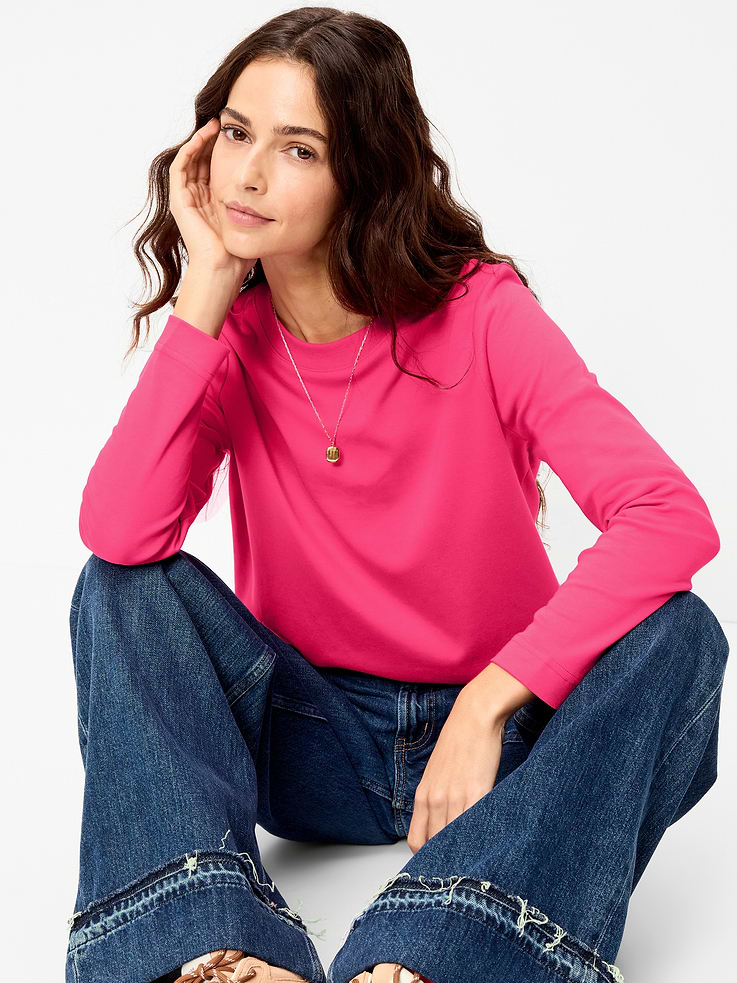 Image 3 of 8, Heavyweight Long-Sleeve Crew-Neck T-Shirt