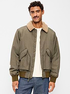 Image 1 of 1, sherpa spread collar, long sleeves, rib-knit cuffs, full-length zipper, adhesive secure close pockets, rib-knit hem, water resistant, Product #1181604