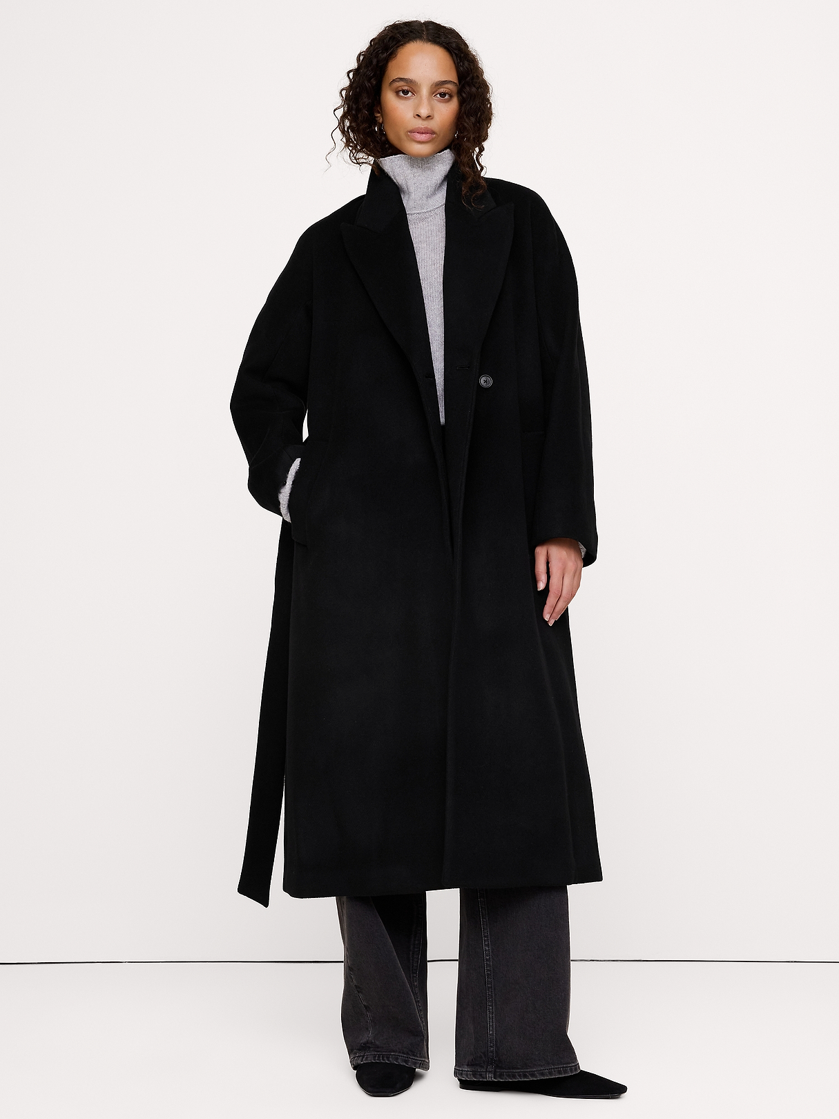Wool-Cashmere Wrap Coat | Banana Republic