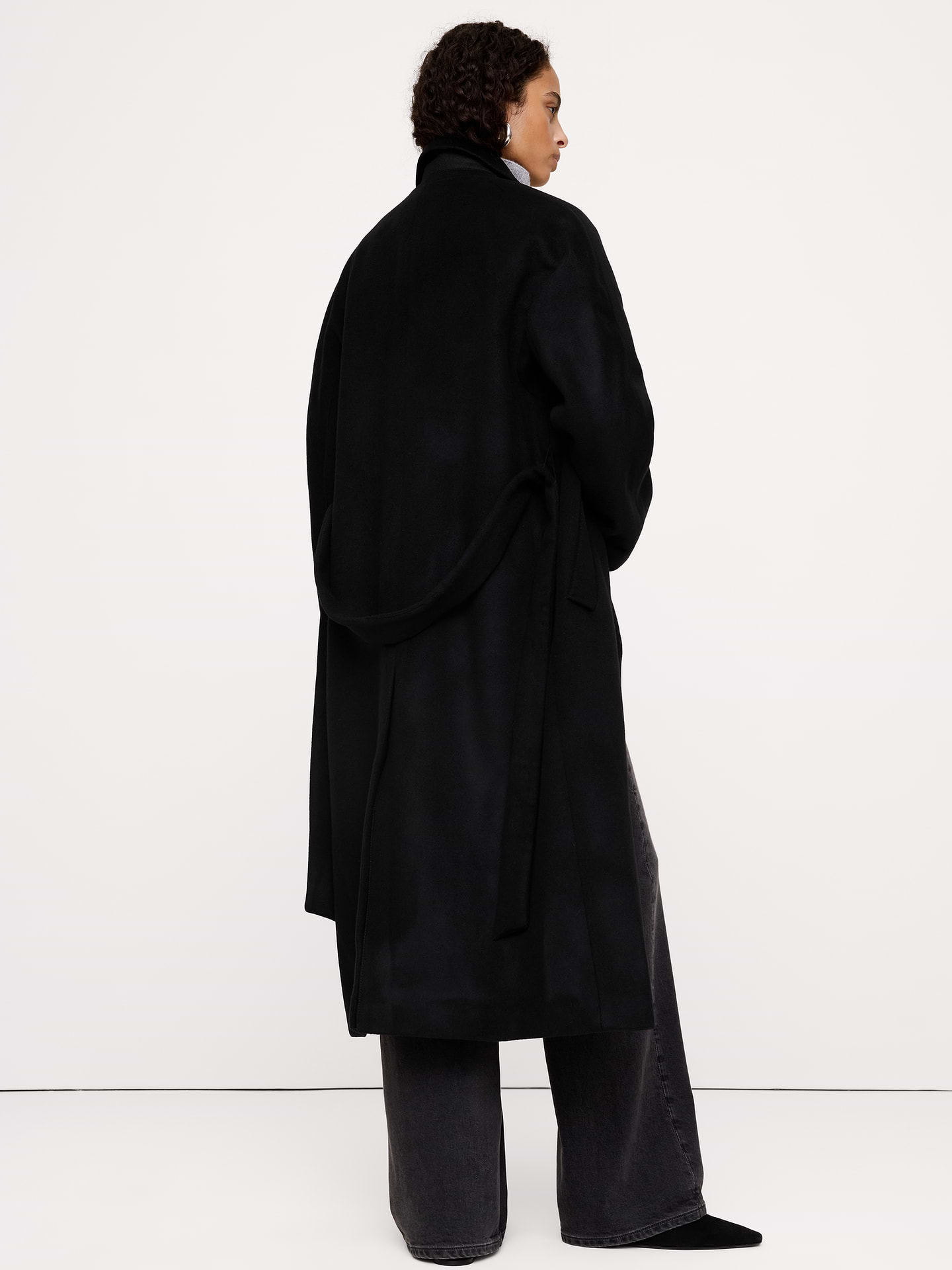 Image 3 of 6, Wool-Cashmere Wrap Coat
