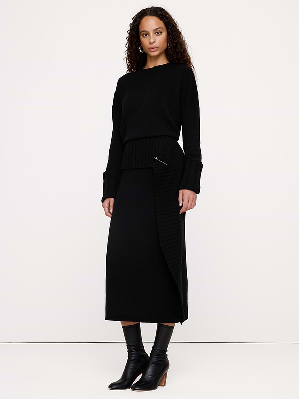 Merino-Cotton Maxi Sweater Dress