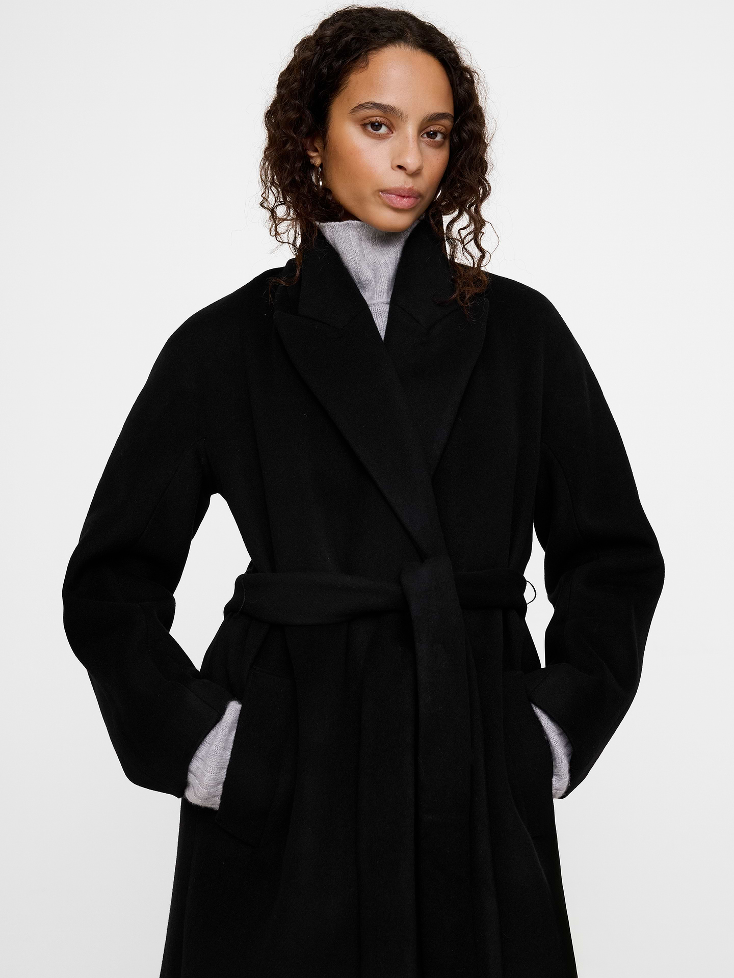 Image 4 of 6, Wool-Cashmere Wrap Coat