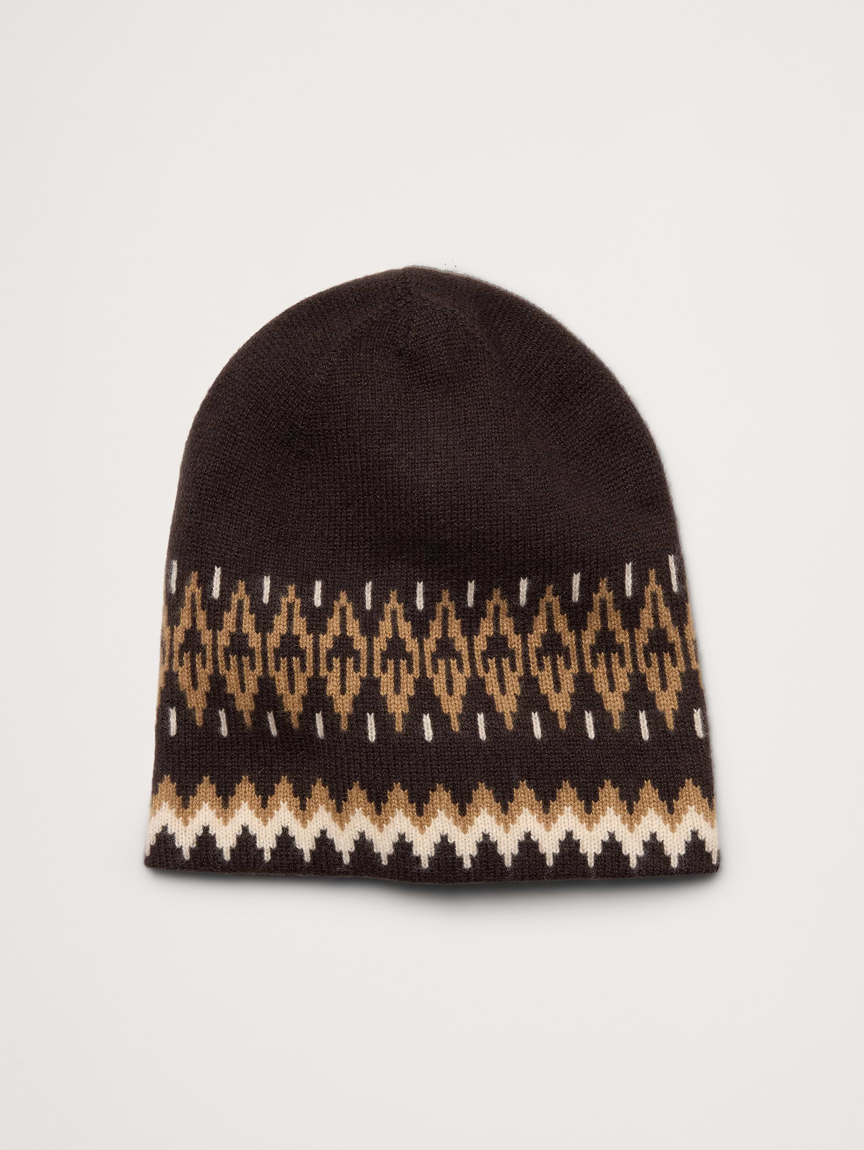 Cashmere Fair Isle Slouchy Beanie