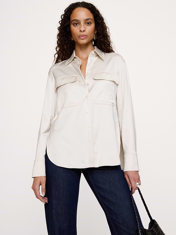 Stretch-Satin Shirt