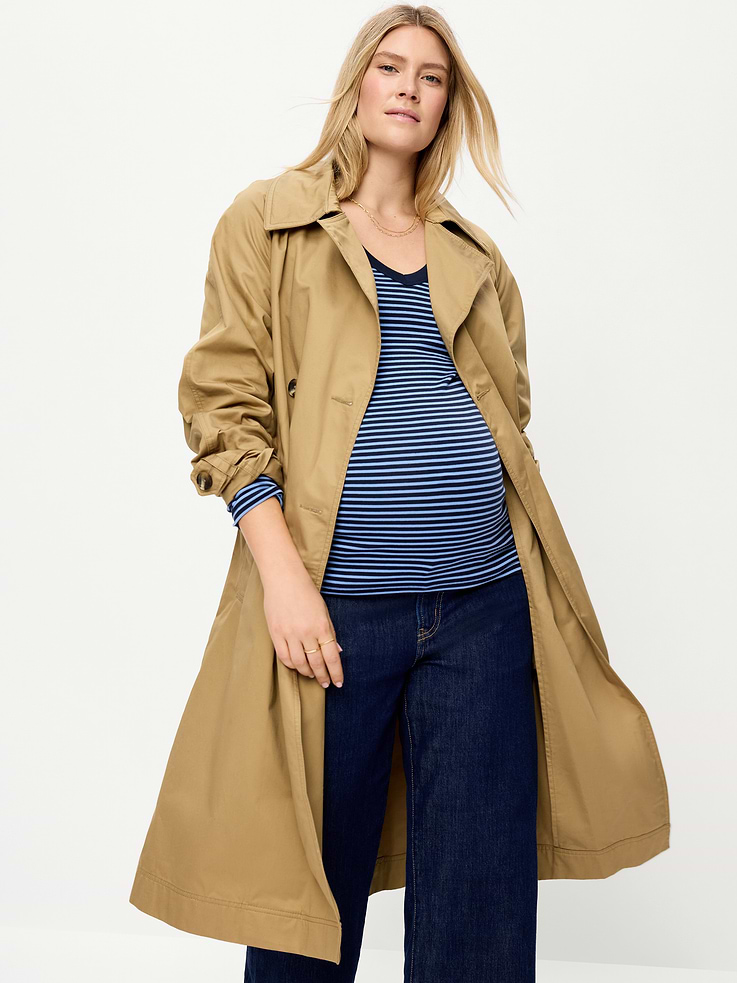 Image 3 of 4, Maternity Snug Long-Sleeve V-Neck T-Shirt