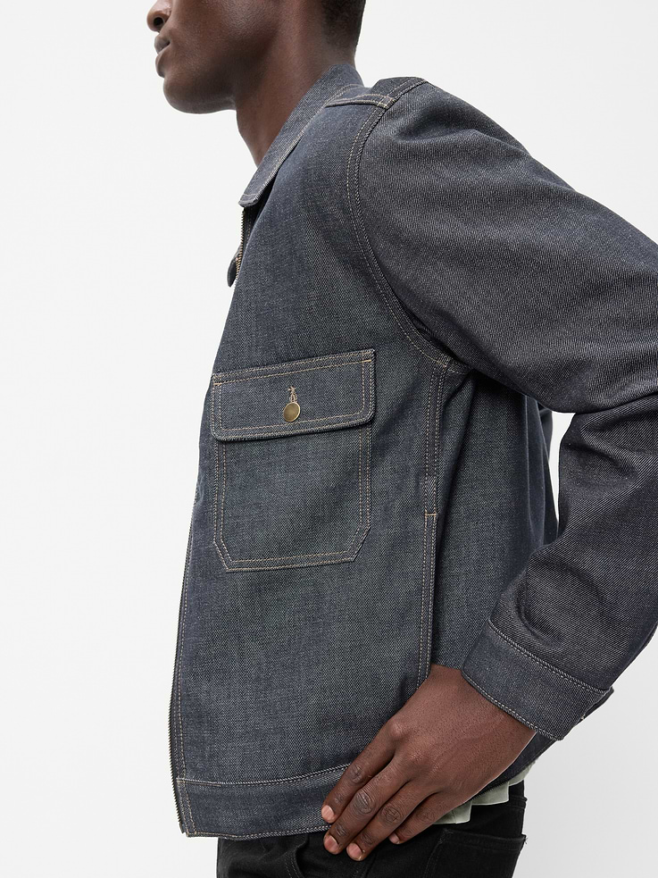 Image 5 of 6, Raw Denim Utility Jacket