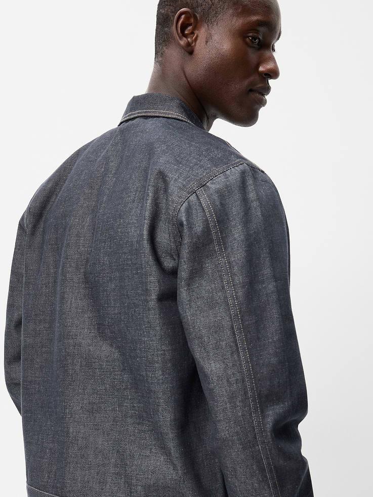 Image 6 of 6, Raw Denim Utility Jacket