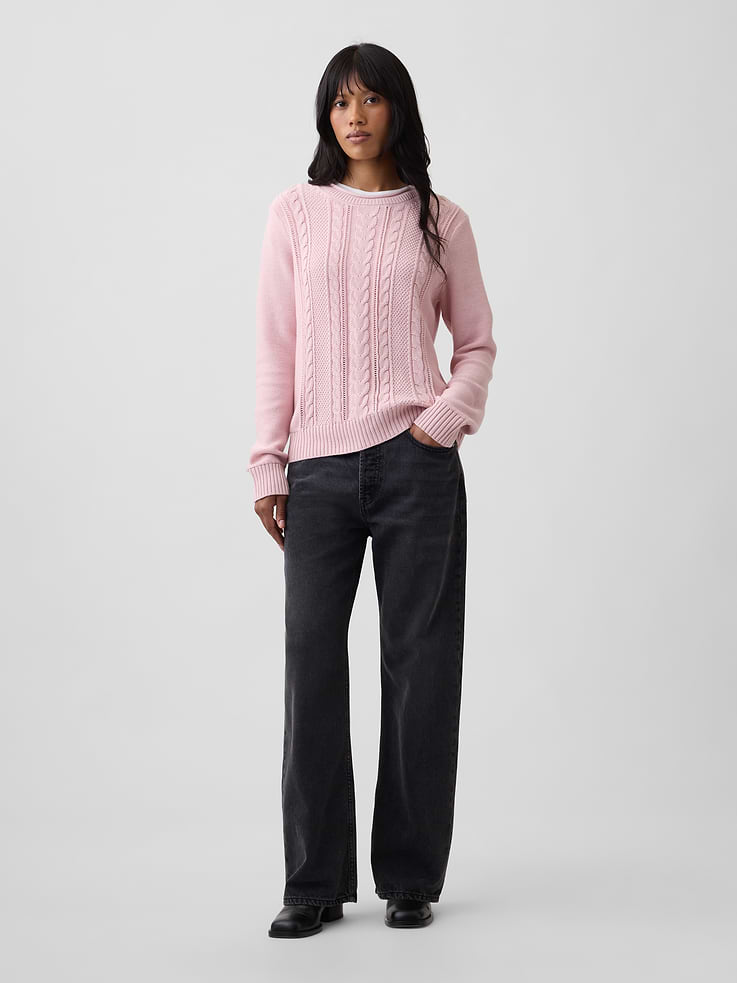 Image 3 of 5, Rollneck Cable-Knit Sweater