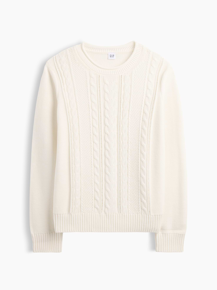 Image 5 of 5, Rollneck Cable-Knit Sweater