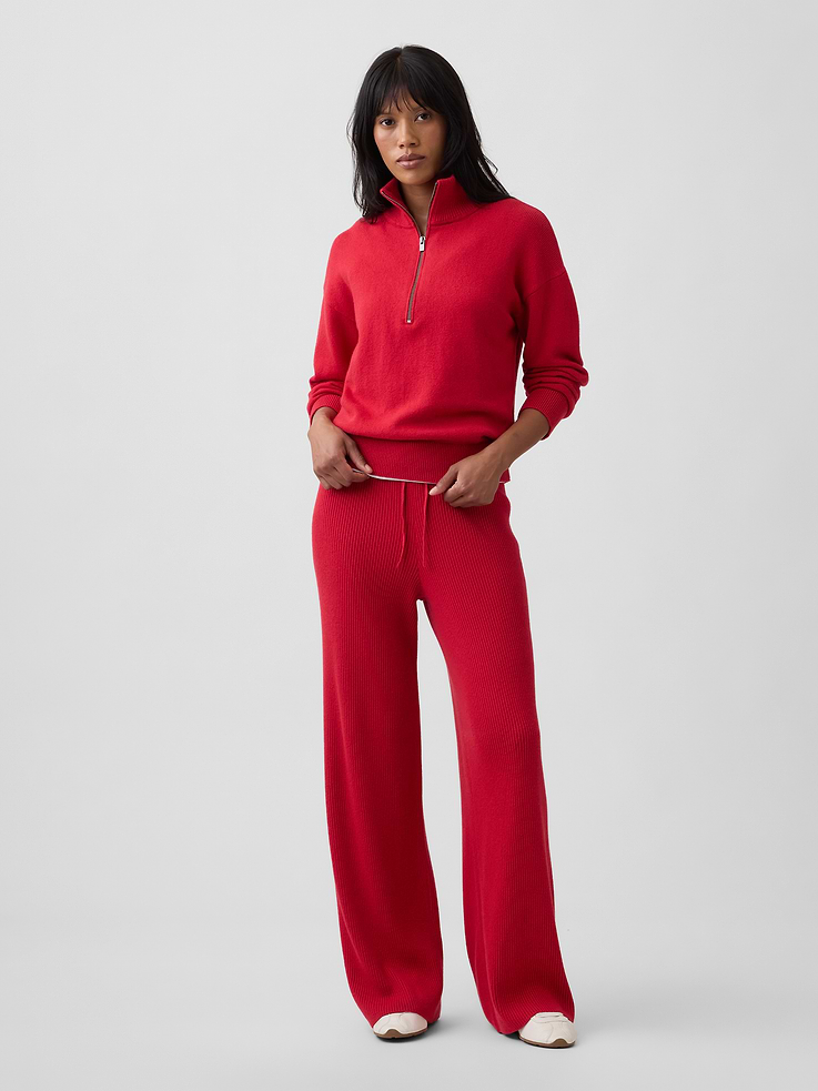 Image 3 of 5, CashSoft Half-Zip Mockneck Sweater