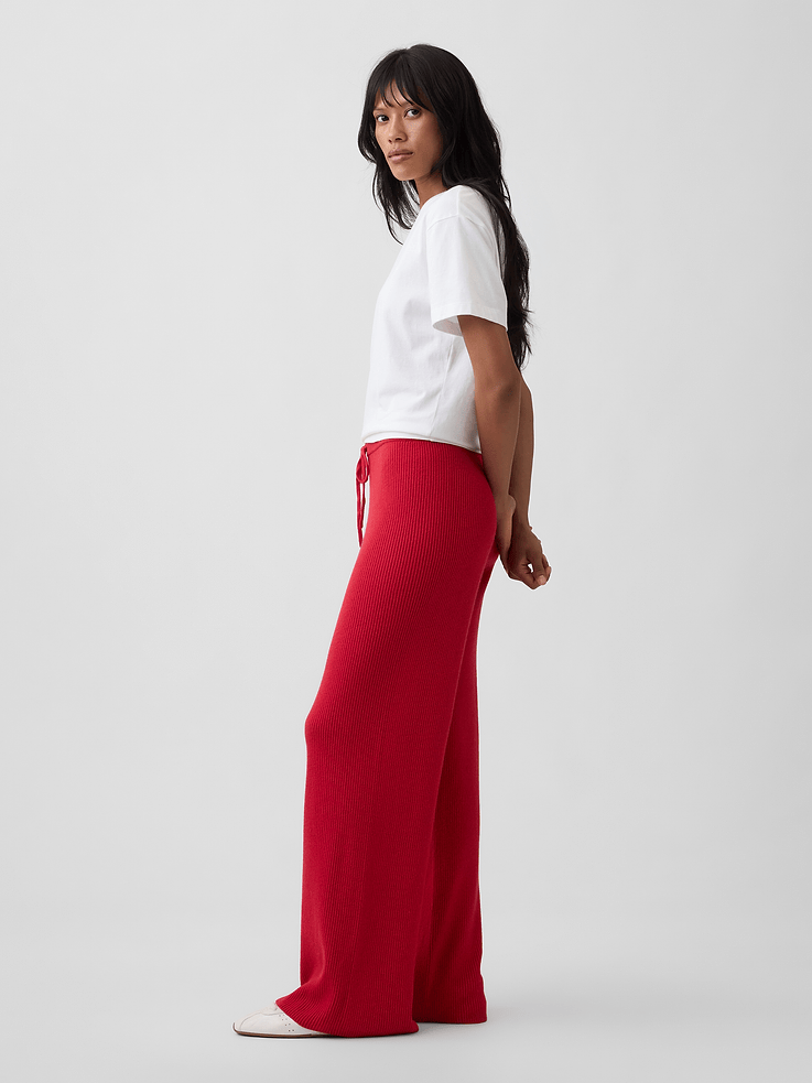 Image 3 of 5, CashSoft Relaxed Ribbed Sweater Pants