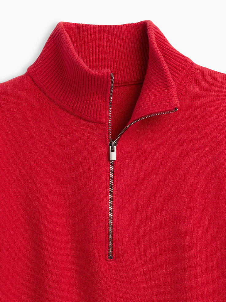 Image 4 of 5, CashSoft Half-Zip Mockneck Sweater