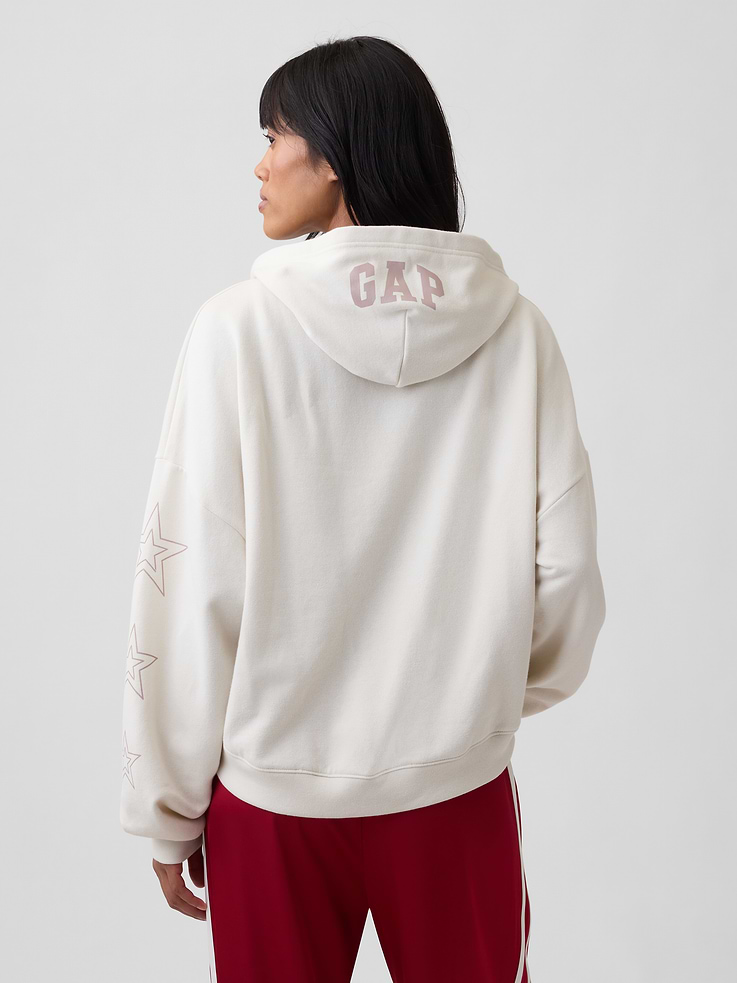 Image 2 of 5, Relaxed Gap Mini-Logo Hoodie