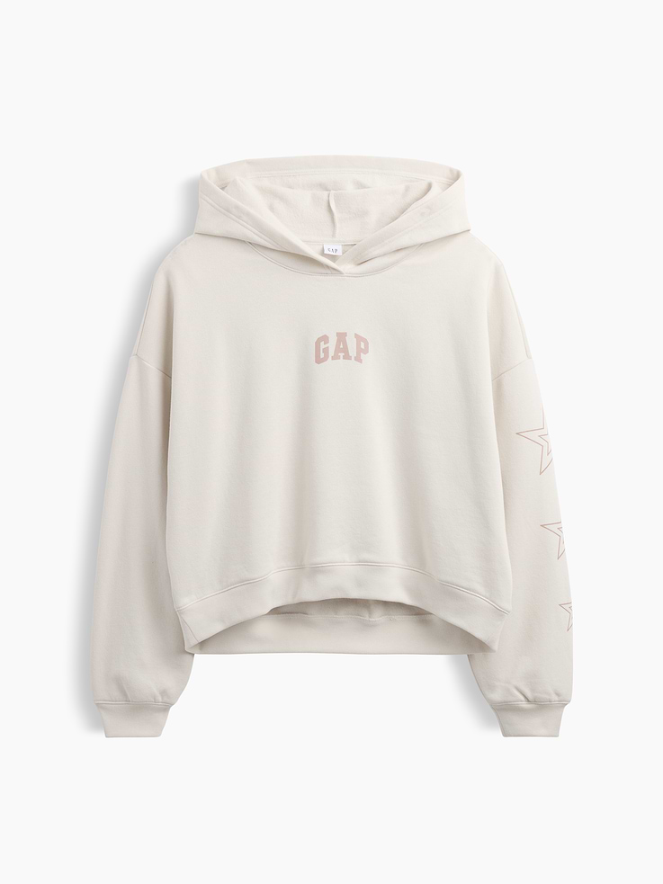 Image 5 of 5, Relaxed Gap Mini-Logo Hoodie