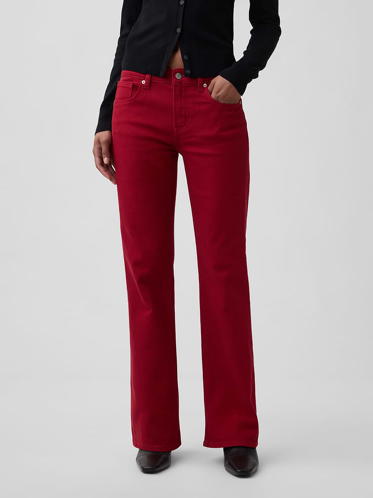 Image 2 of 7, Mid Rise Boot Jeans