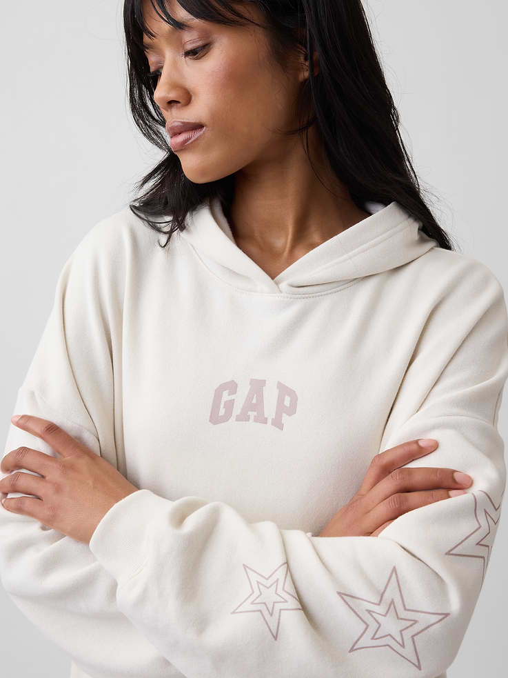 Image 4 of 5, Relaxed Gap Mini-Logo Hoodie