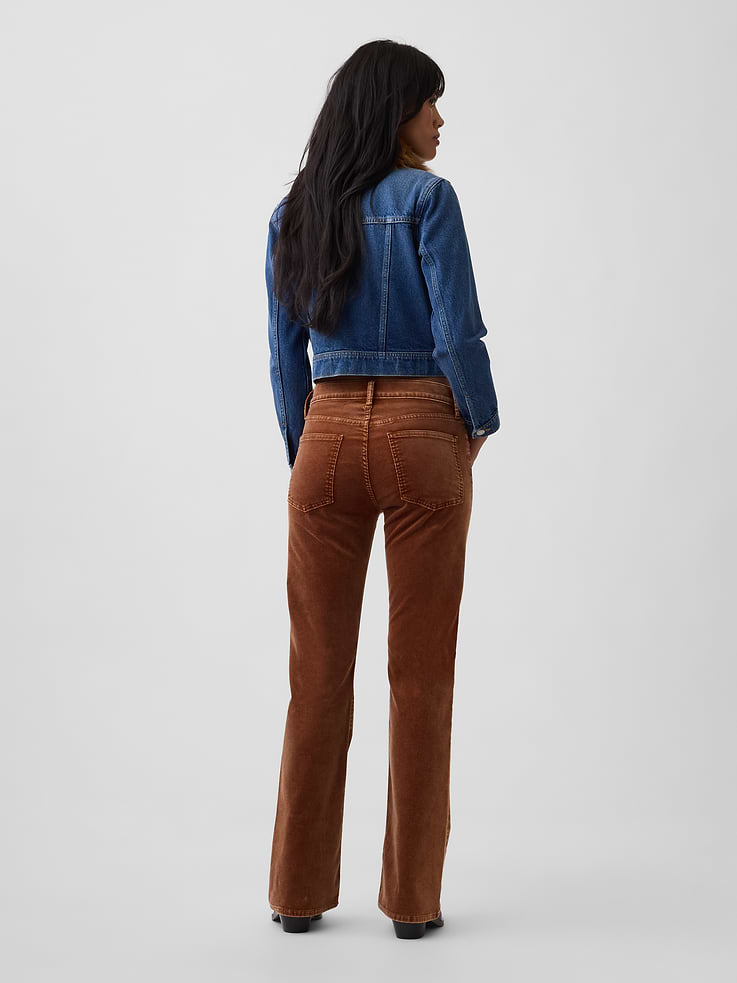 Image 4 of 7, Mid Rise Boot Velvet Pants