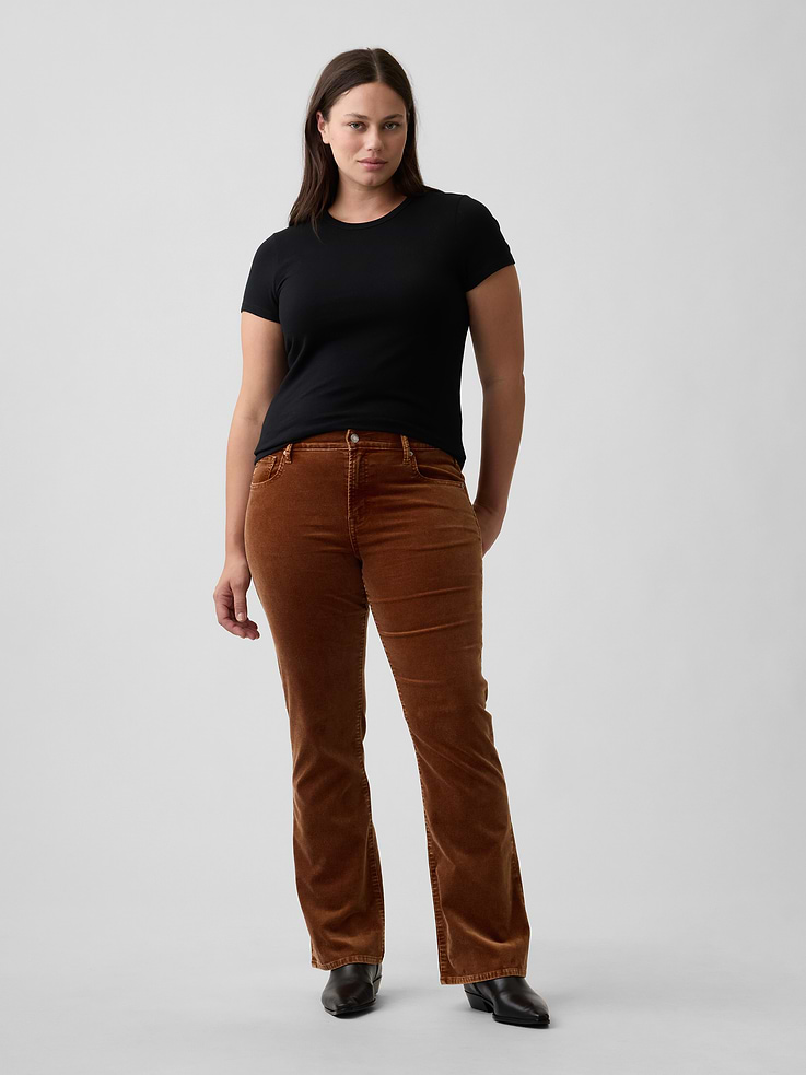 Image 5 of 7, Mid Rise Boot Velvet Pants