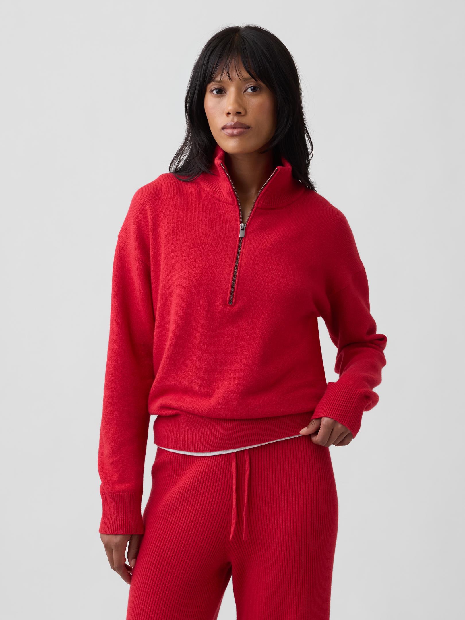 CashSoft Half-Zip Mockneck Sweater | Gap Factory