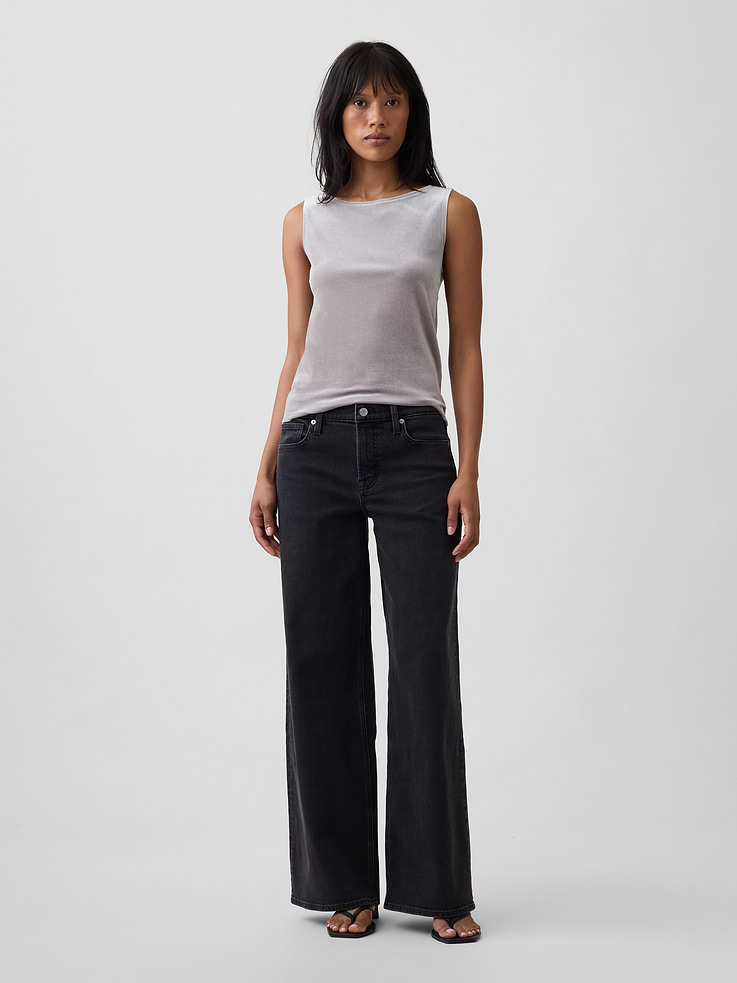 Image 3 of 5, Sleeveless Velour Top