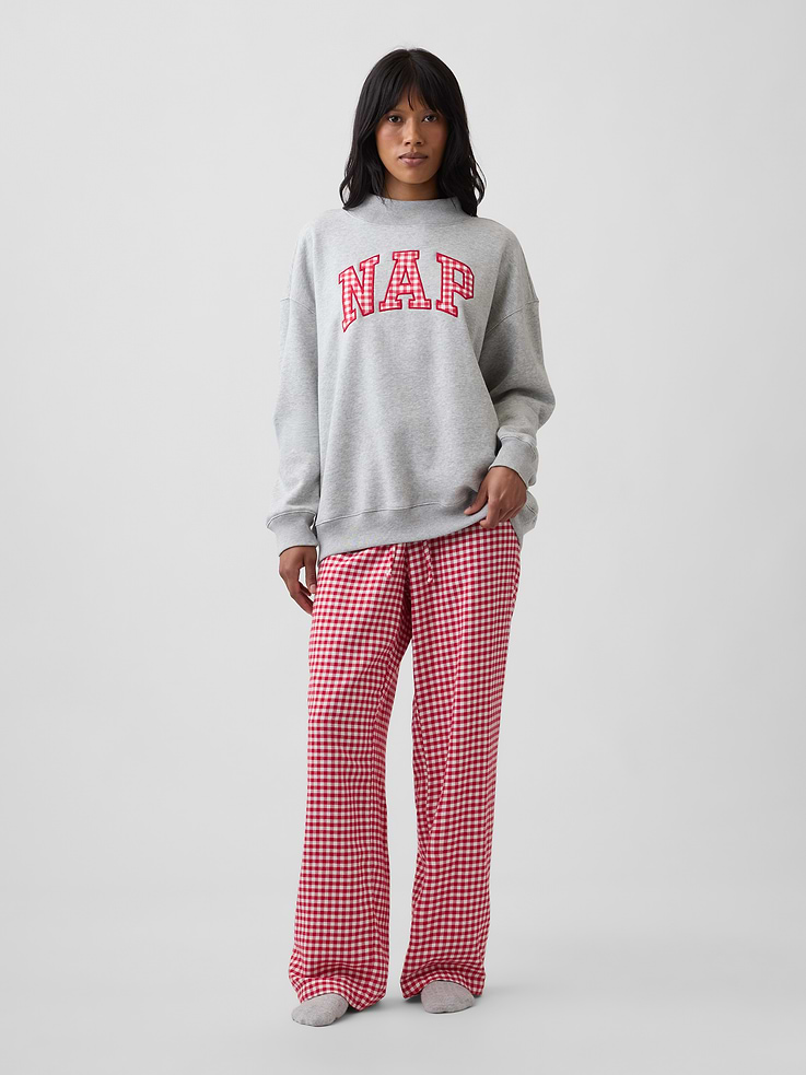 Image 3 of 5, Relaxed Mockneck Graphic Sweatshirt