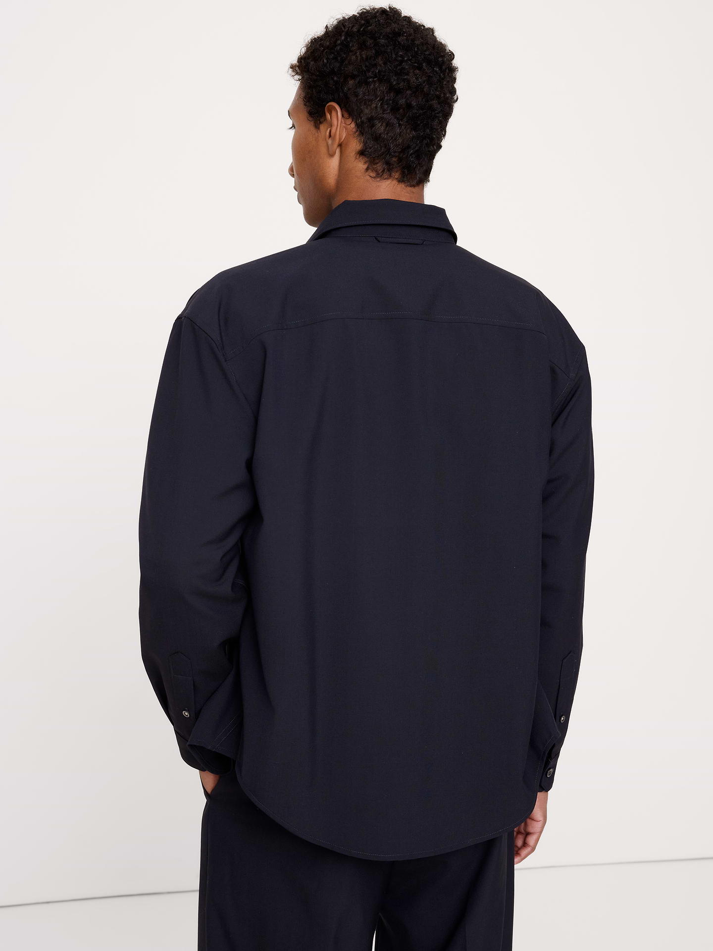 Image 2 of 3, Relaxed On-The-Go Wool-Blend Shirt