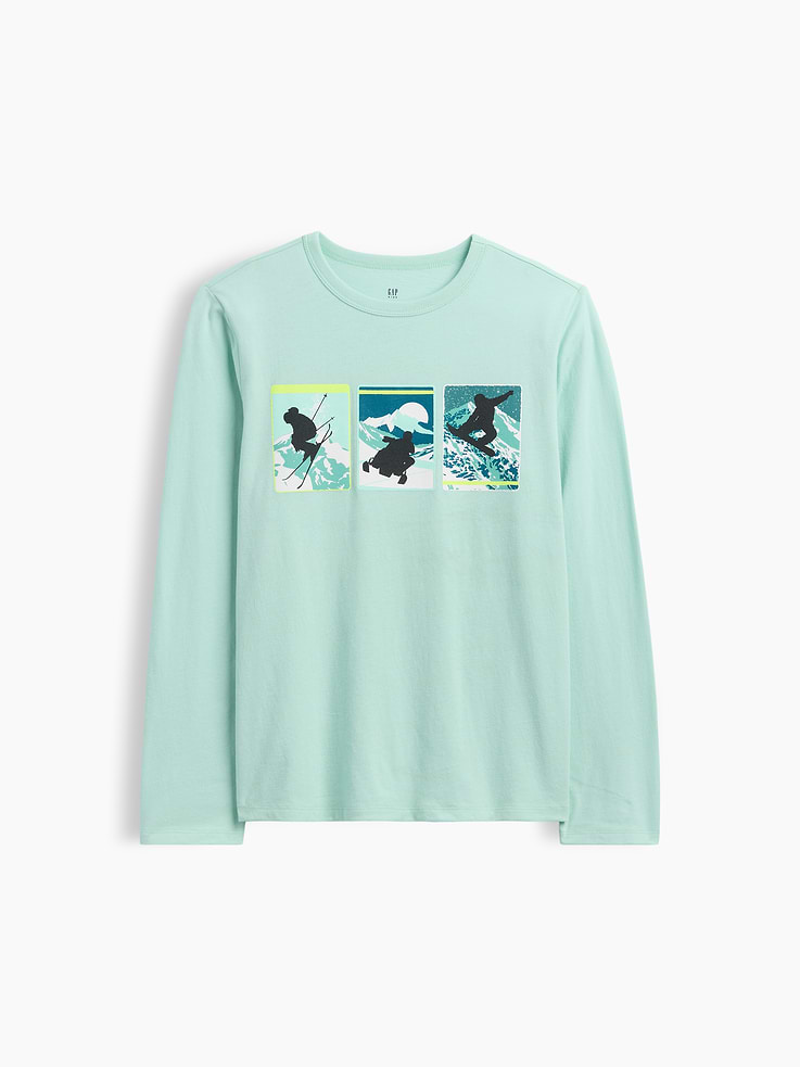 Image 1 of 3, Soft jersey knit., Long sleeves., Crewneck., Graphic at front., This product was made in a factory that invests in gender equity and women’s empowerment through RISE. Learn more at, Product #1194944