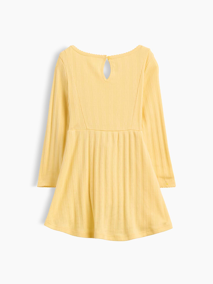 Image 3 of 3, Baby & Toddler Pointelle Rib Dress