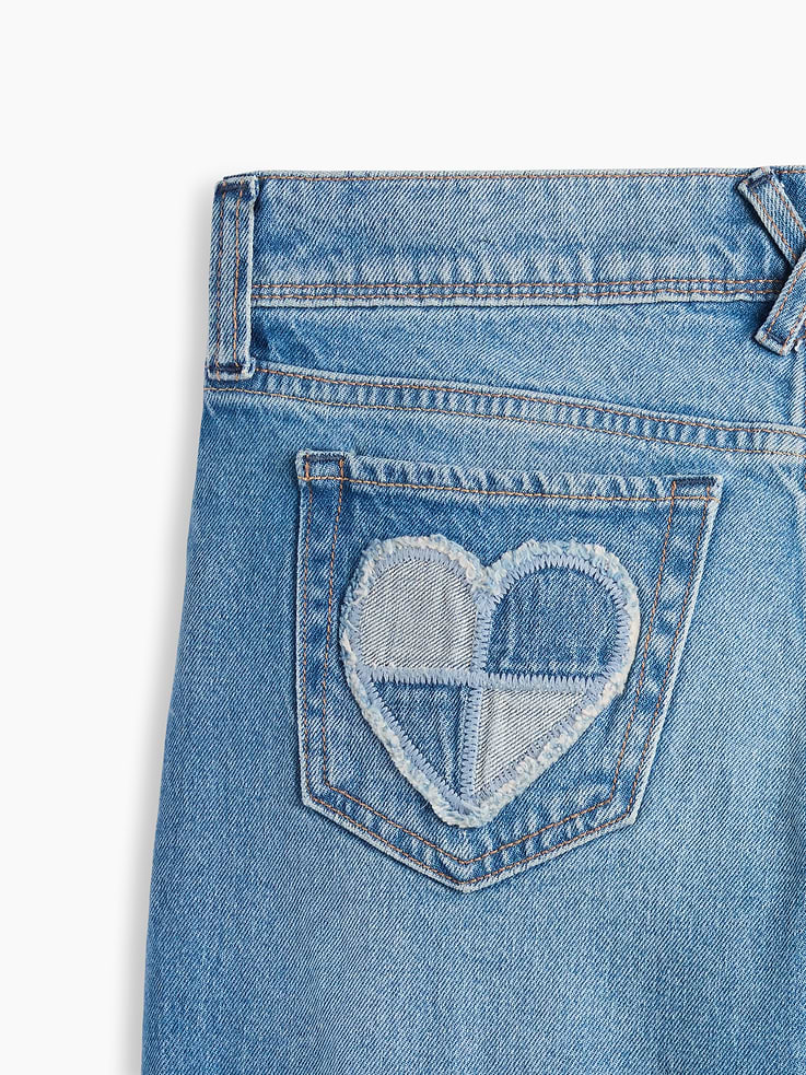 Image 4 of 4, Kids Low Rise Relaxed Flare Jeans