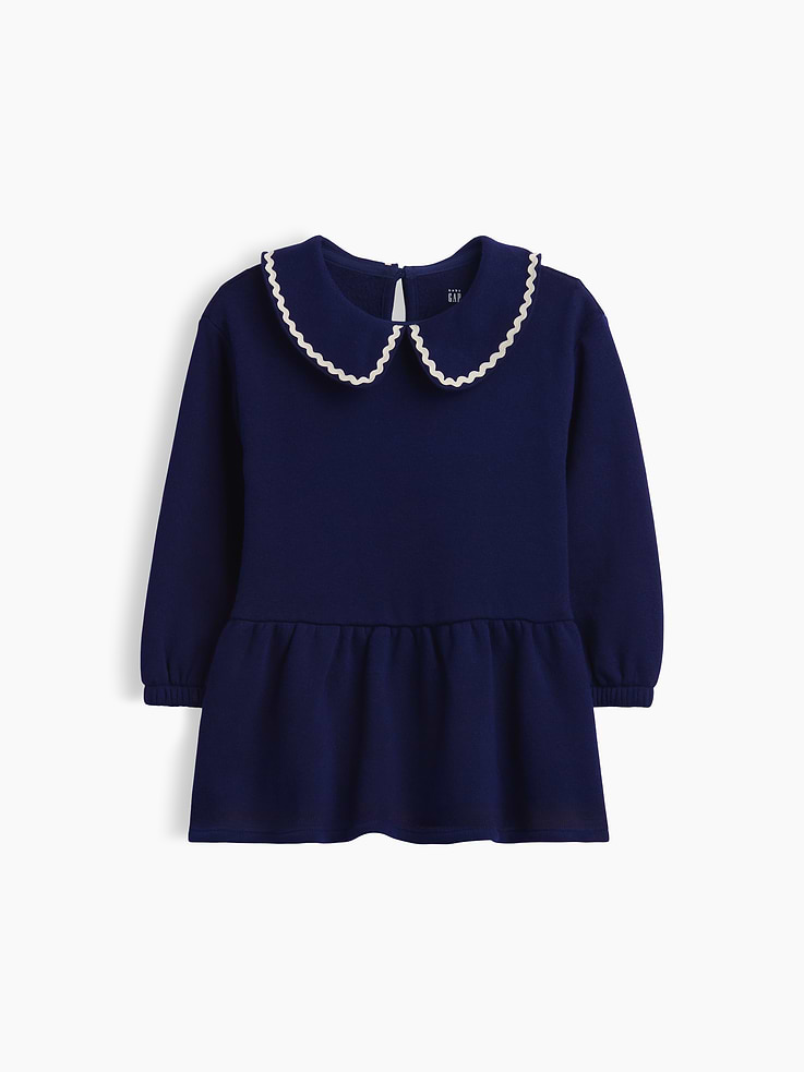 Image 2 of 3, Baby & Toddler Collared Sweatshirt Dress