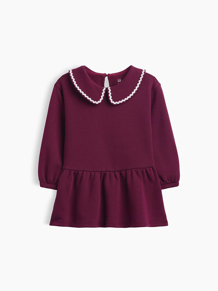 Image 2 of 3, Baby & Toddler Collared Sweatshirt Dress