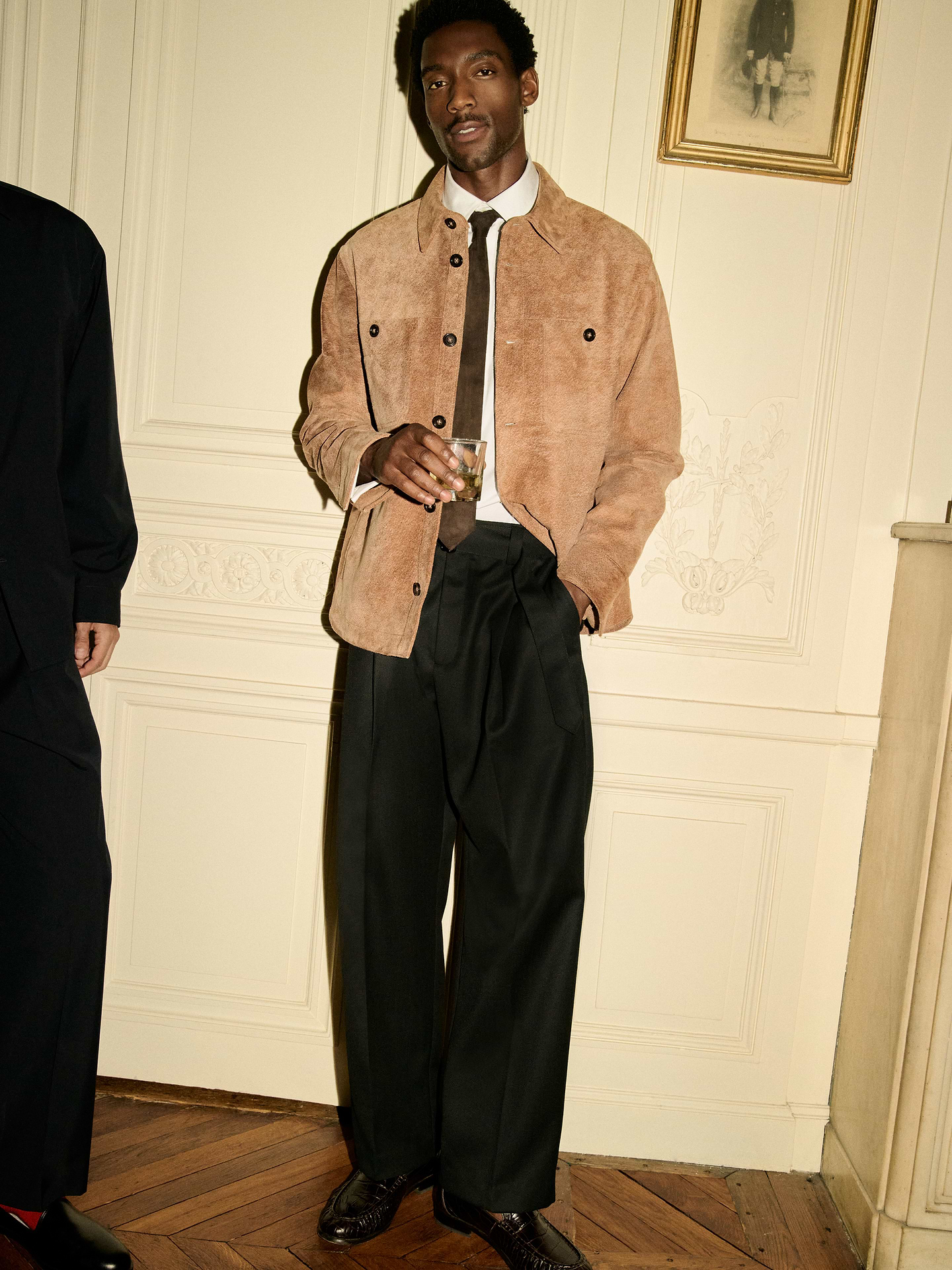 Image 7 of 8, Loose Twill Belted Dress Pant
