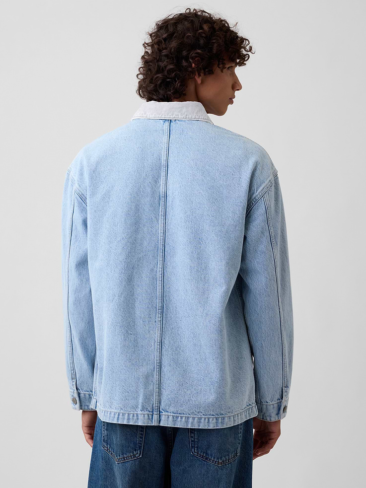 Image 2 of 5, Relaxed Denim Barn Jacket
