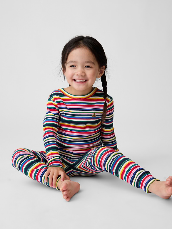 Baby & Toddler Organic Brushed Cotton Stripe PJ Set