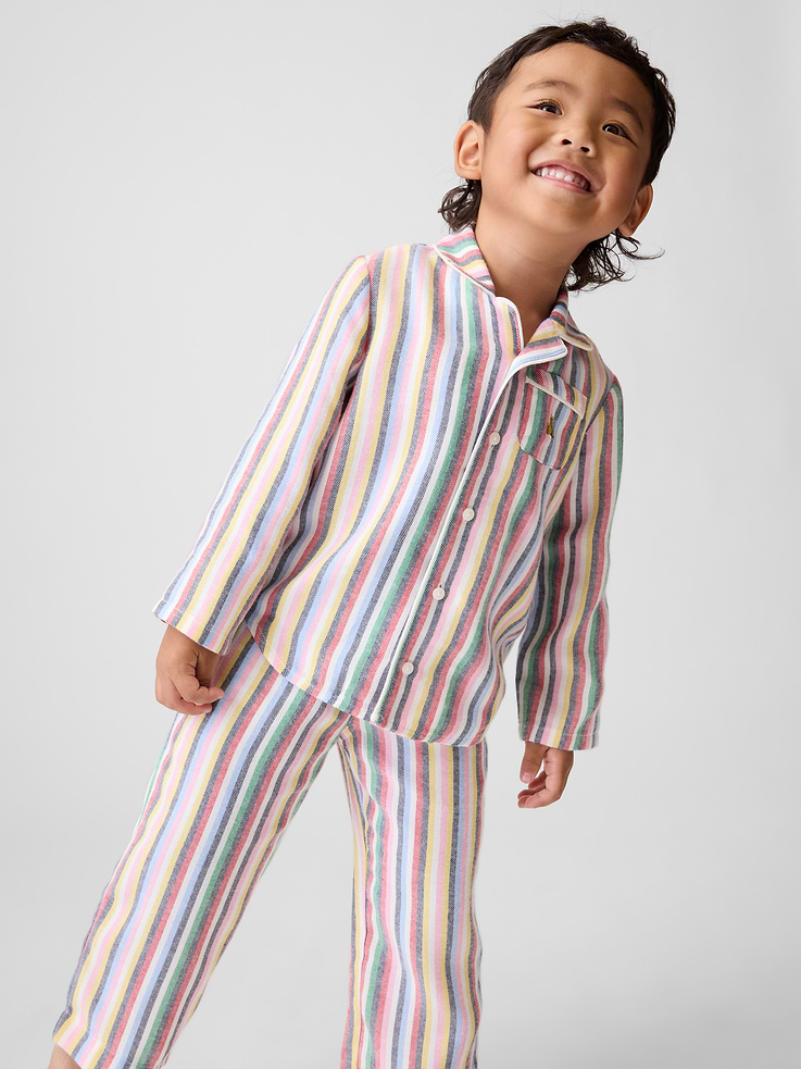 Image 3 of 6, Baby & Toddler Recycled Flannel PJ Set