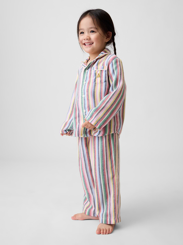 Image 4 of 6, Baby & Toddler Recycled Flannel PJ Set