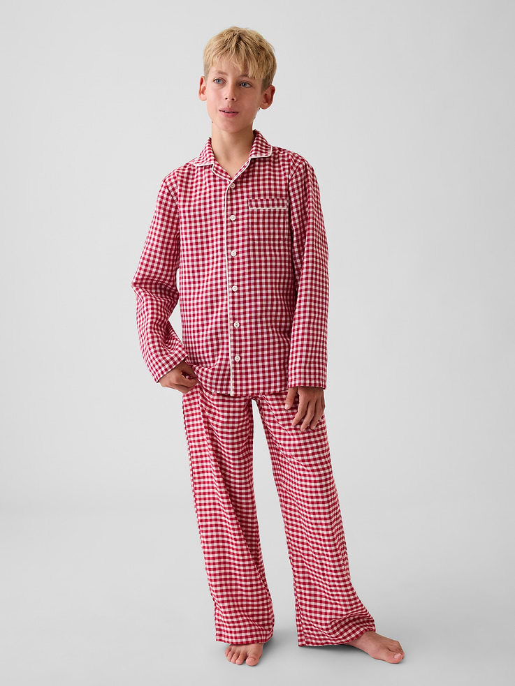 Image 2 of 3, Kids Recycled Flannel PJ Shirt