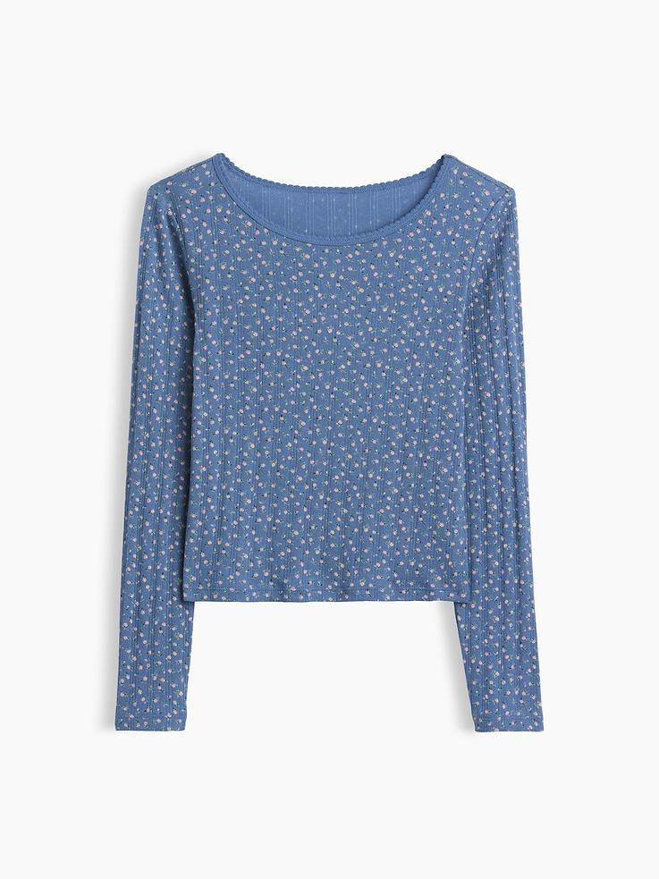 Image 2 of 4, Kids Pointelle T-Shirt
