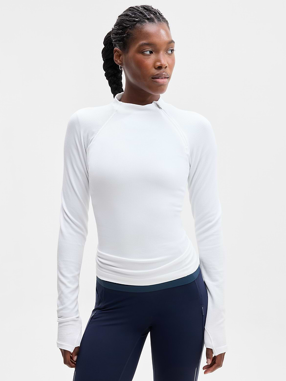 Flurry Seamless Asym Half Zip