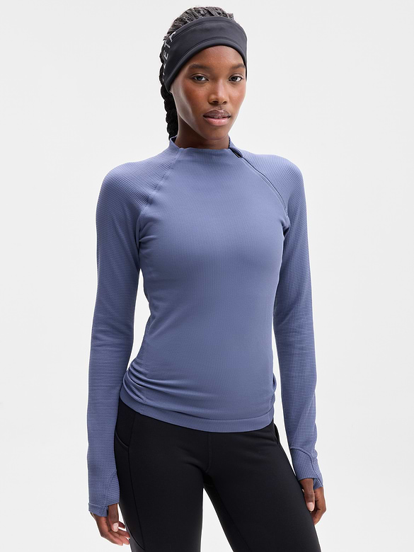 Flurry Seamless Asym Half Zip