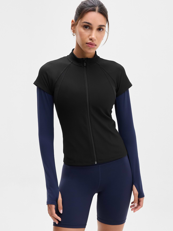 Image 1 of 5, FOR: Your yoga flow and sessions in the studio, FEEL: Softly textured with form-hugging compression, FAVE: Designed to layer over sports bras, Product #1178764