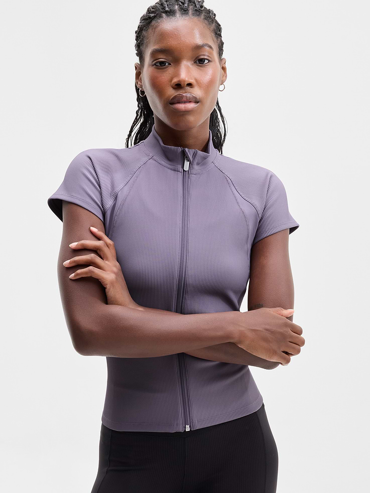 Image 1 of 5, FOR: Your yoga flow and sessions in the studio, FEEL: Softly textured with form-hugging compression, FAVE: Designed to layer over sports bras, Product #1178764