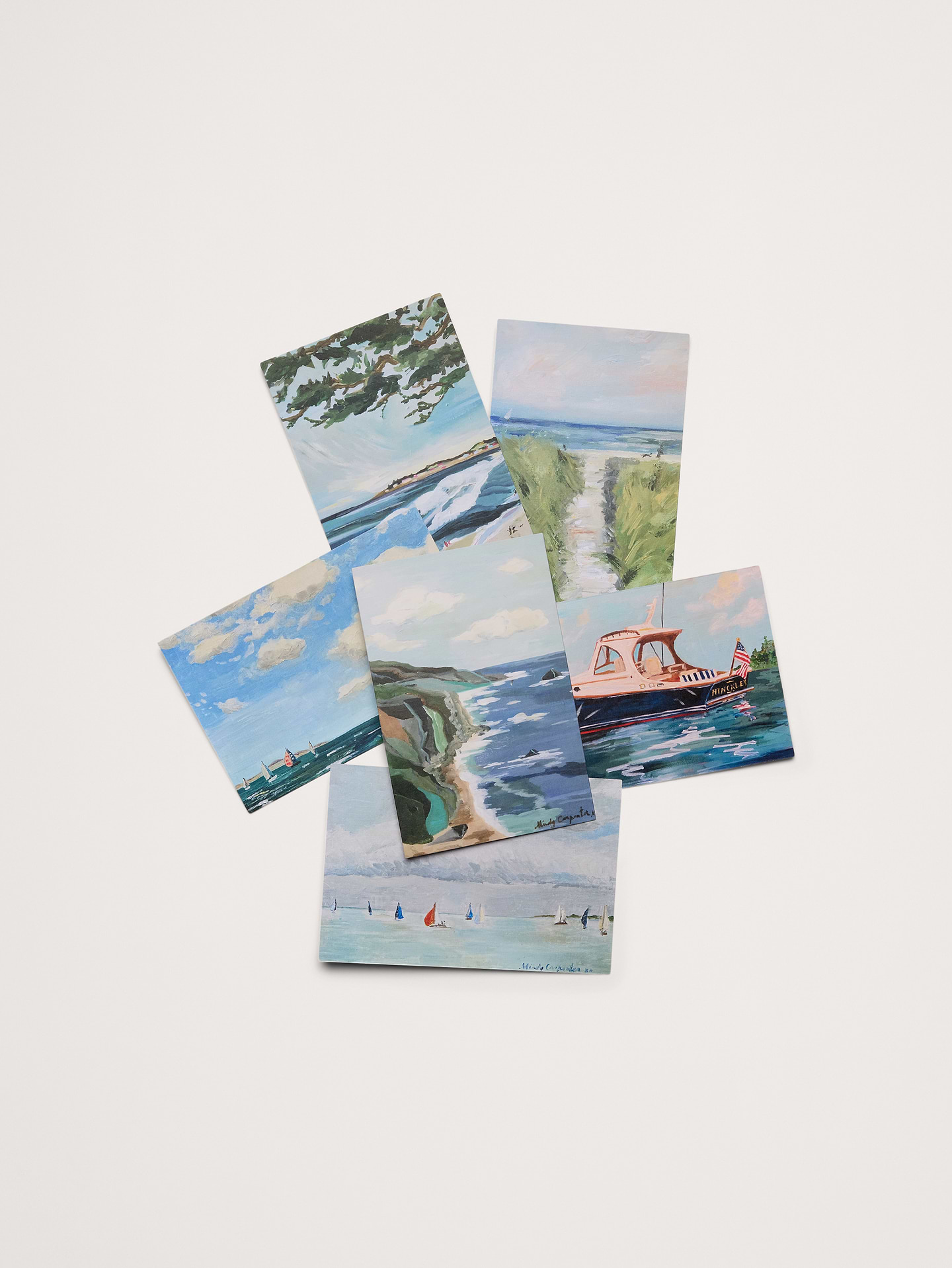 Image 1 of 1, Vintage-inspired postcards with an assortment of original hand-painted art., Carpe Diem Papers: Blending nostalgic art with vintage style., Set of 6., Product #1190919